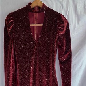 Red/Ruby sparkle dress/ bodycon